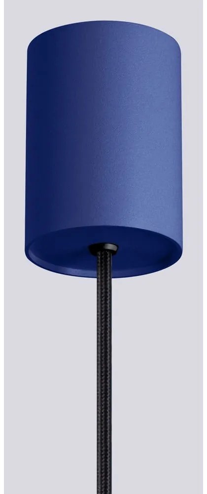 Tmavomodré závesné svietidlo so skleneným tienidlom ø 12 cm Orbital – Sollux