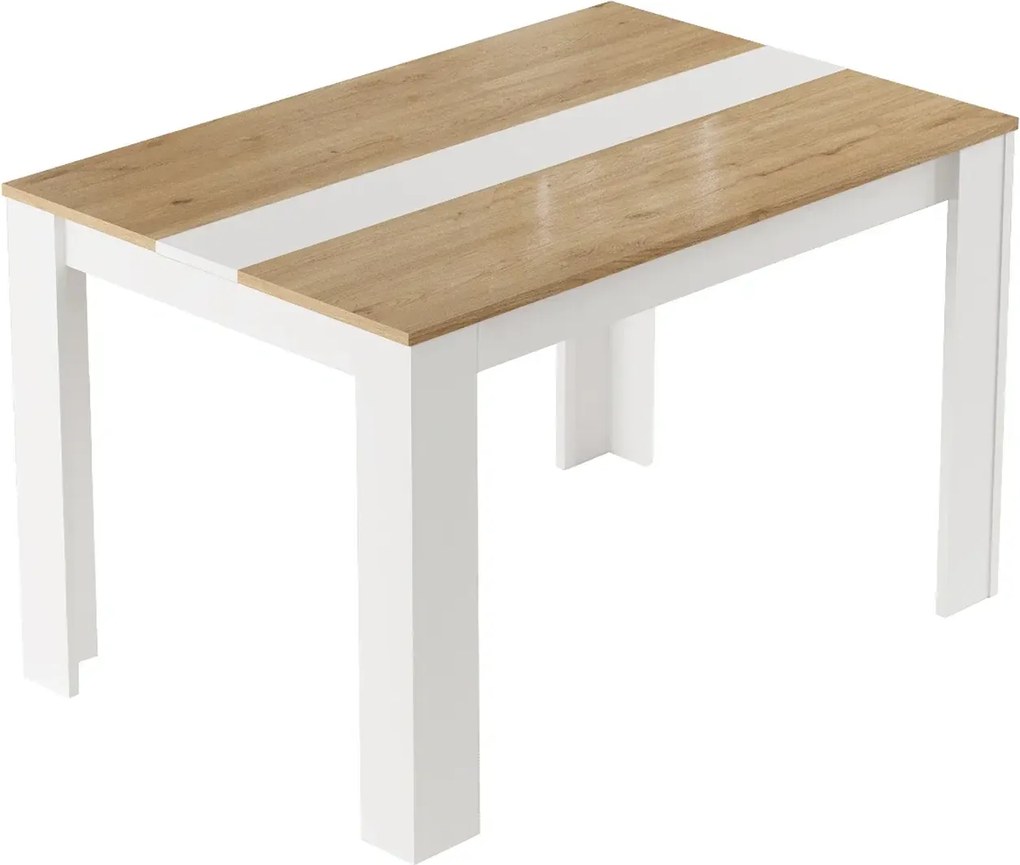 Obdĺžnikový jedálenský stôl Houseland Future 02 biely/dub Castello