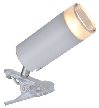 LUTEC KLIPA flexibilná stmievateľná inteligentná LED lampa s klipom a funkciou RGB, GU10, 4,7 W, sivá