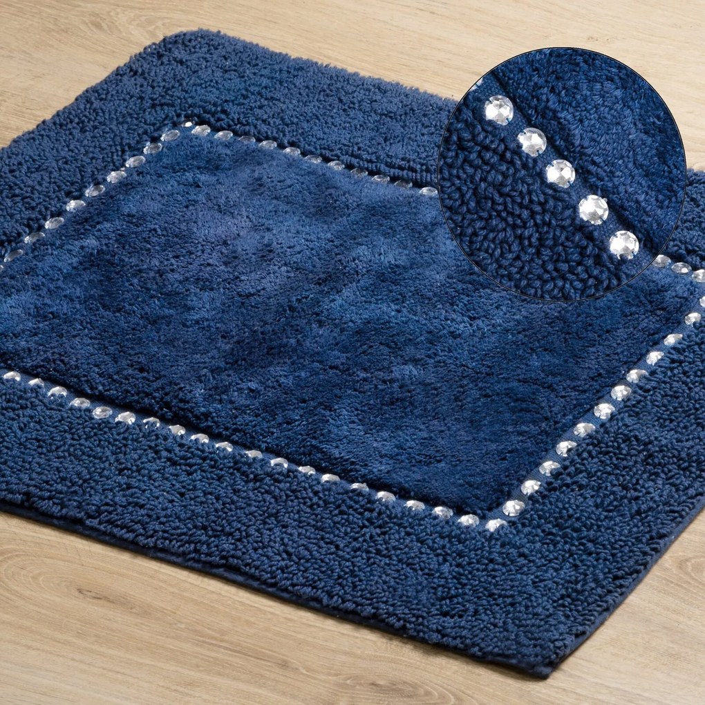 PREDLOŽKA DO KÚPEĽNE CHIC 50X70 CM TMAVOMODRÁ