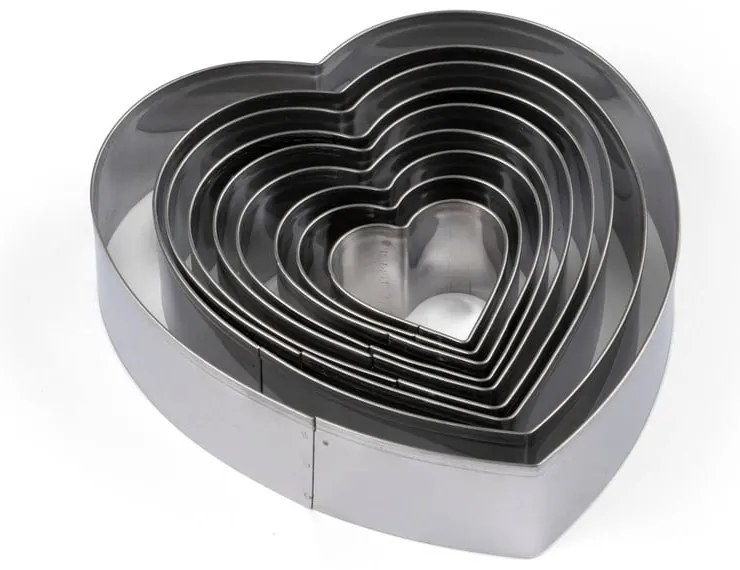 Vykrajovače v súprave 9 ks Heart – Blomsterbergs