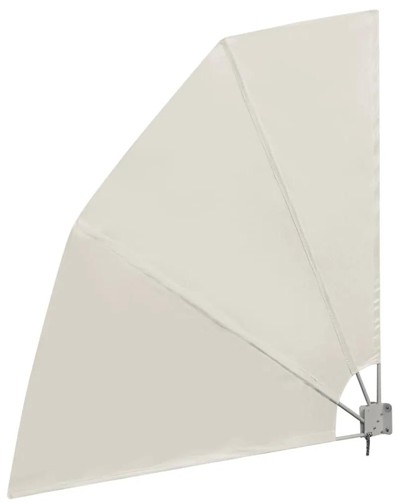 vidaXL Skladacia zástena proti vetru na terasu, krémová 210 x 210 cm
