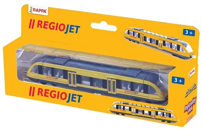 RAPPA Žltý vlak RegioJet - regionálny - kovovo-plastový - Rappa