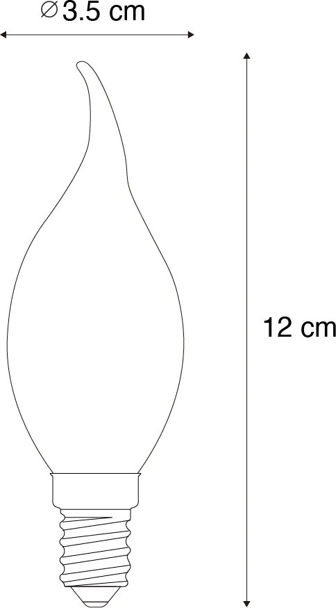 Sada 5 stmievateľných LED žiaroviek E14 BXS35 dymové 4W 300 lm 2200K