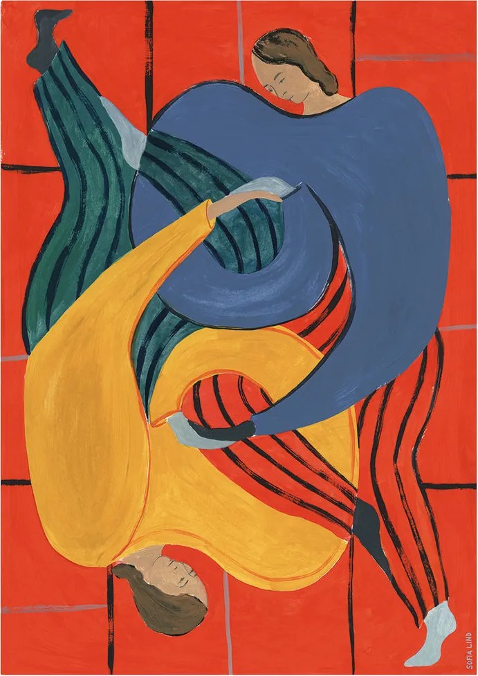 Moikka Plagát Hold You Red by Sofia Lind 30x40 cm