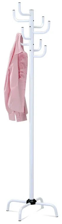 Dizajnový kovový vešiak Autronic 80609-A WT – biely lesklý, 182 cm