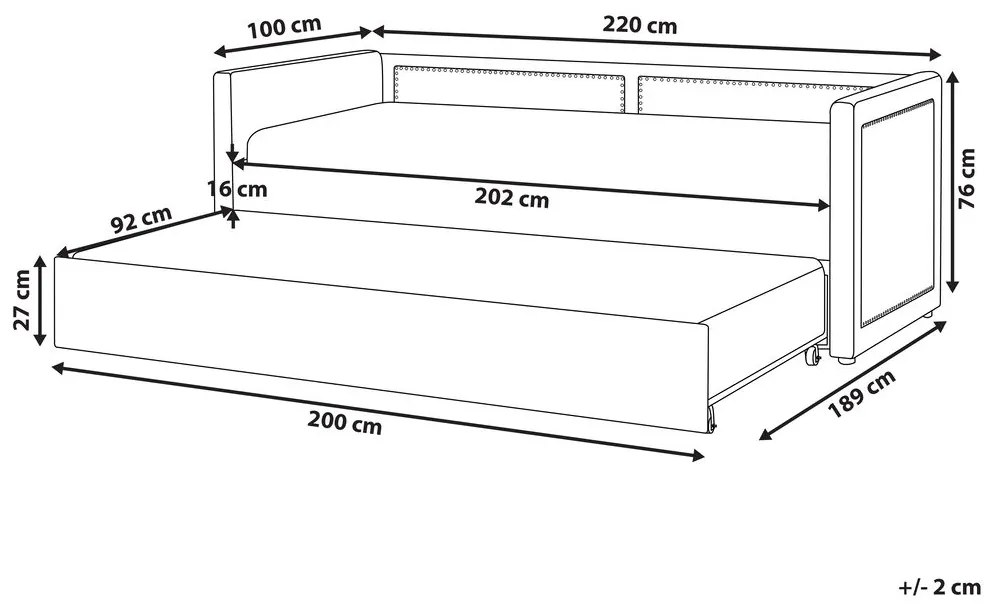 Jednolôžková posteľ 200 x 90 cm Mimza (modrá). Vlastná spoľahlivá doprava až k Vám domov. 1081411