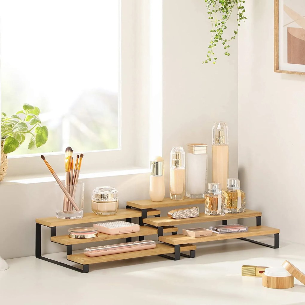 Stohovateľné stojany na koreniny, kuchynské poličky, prírodné