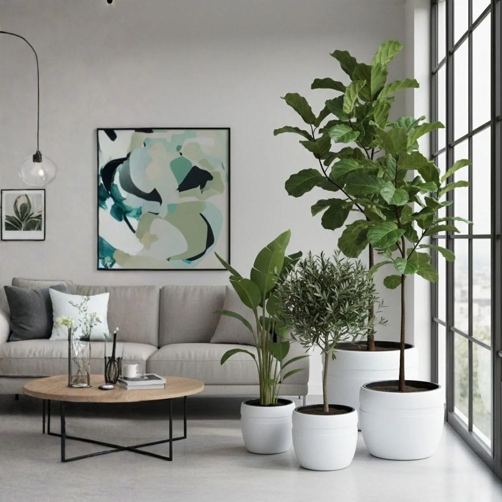 Květináč LUNA Classic 40 cm bílý