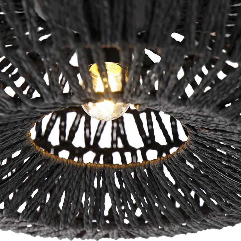 Retro stropné svietidlo čierne 50 cm - Lina