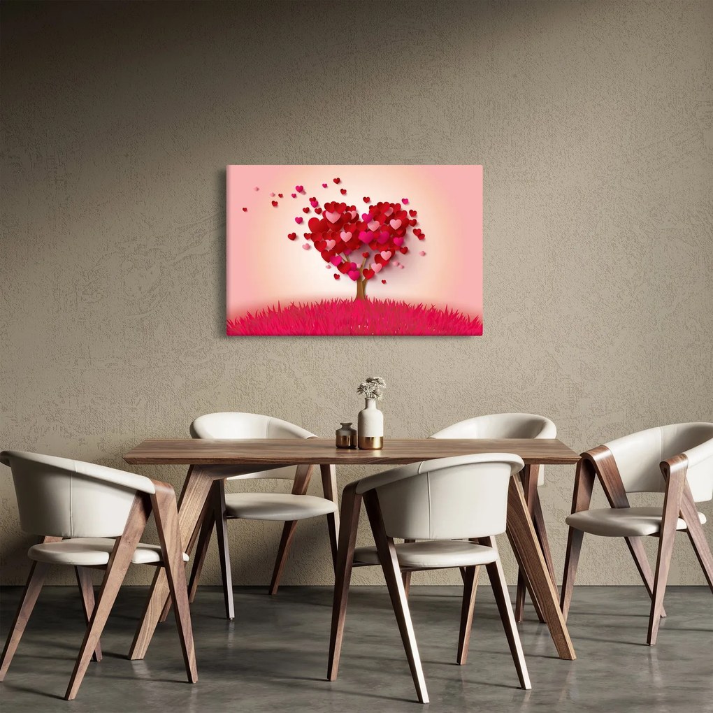 Obraz srdcového stromu (90x60 cm)