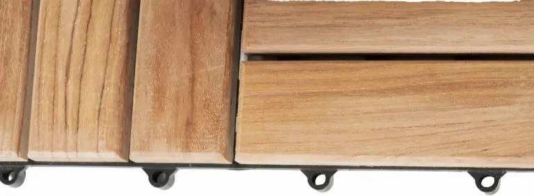 11 ks podlahových panelov z teakového dreva 1m²