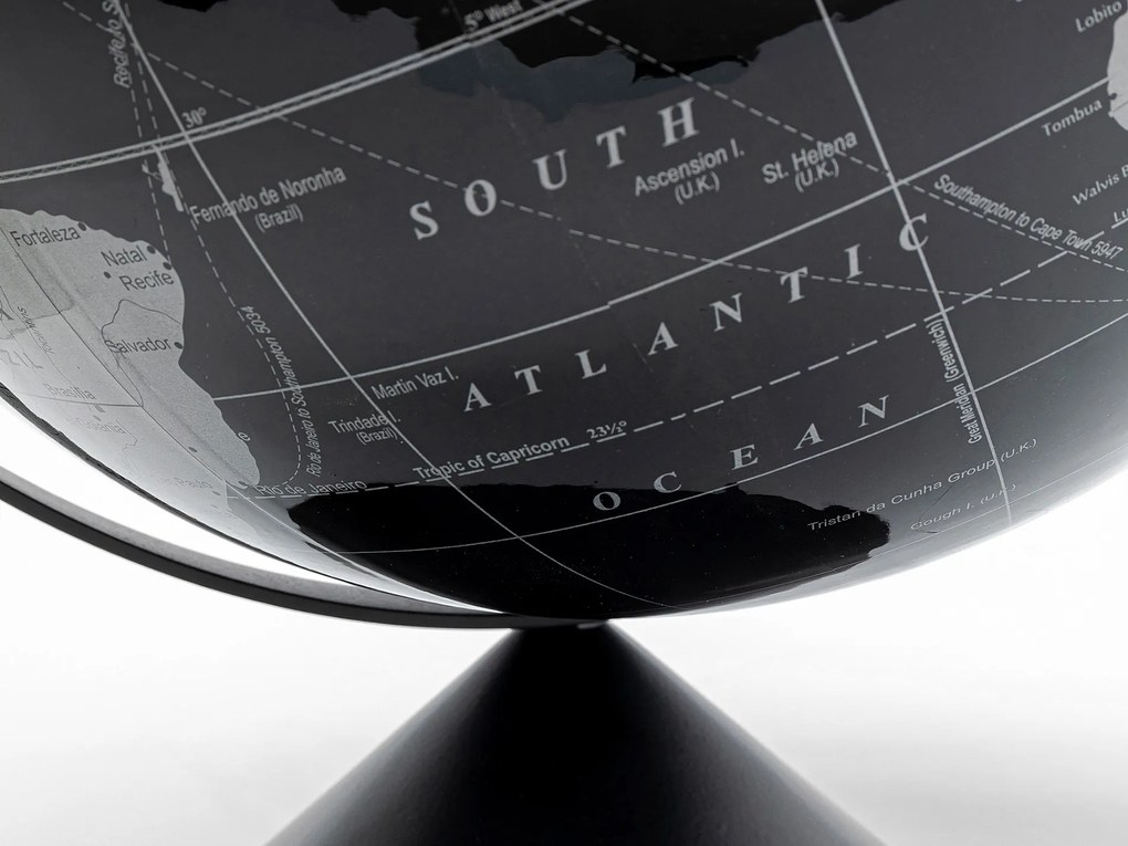 Globe dekorácia čierna 40 cm