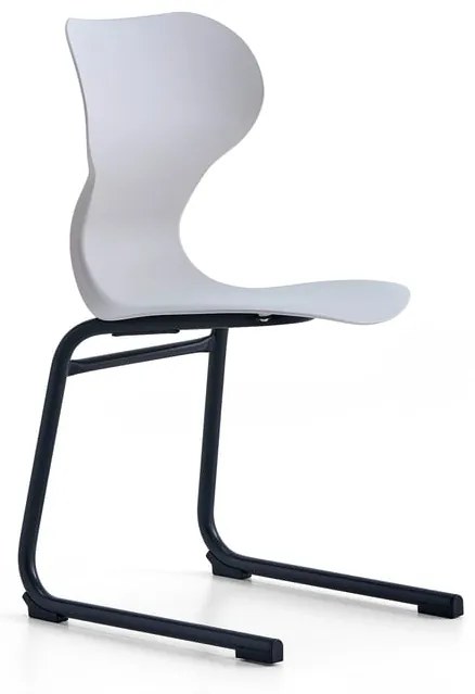 Stolička BRIAN, kĺzavá podnož, antracit/svetlosivá