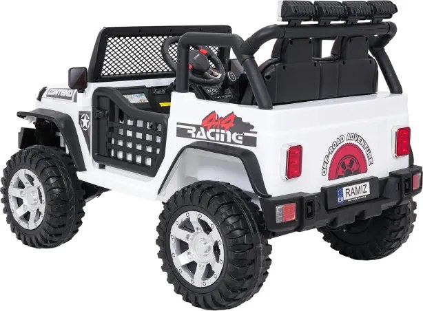 Elektrické autíčko Jeep BEAST 4x4 biele
