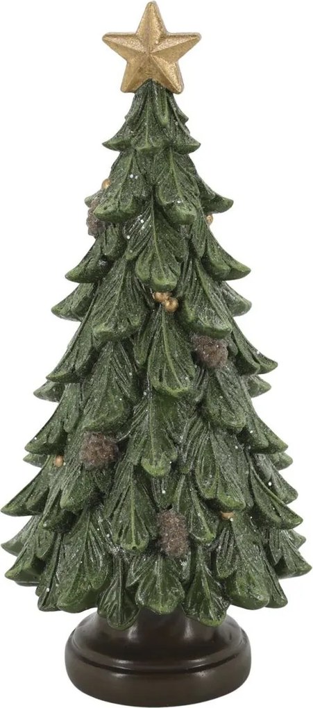 Zelený vianočný stromček so šiškami Noël Tree z polyresinu – Ø 11*24 cm