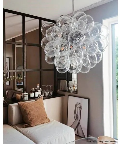 ByRydens 4200440-7002 - Luster na lanku GROSS 8xG9/4W/230V číra