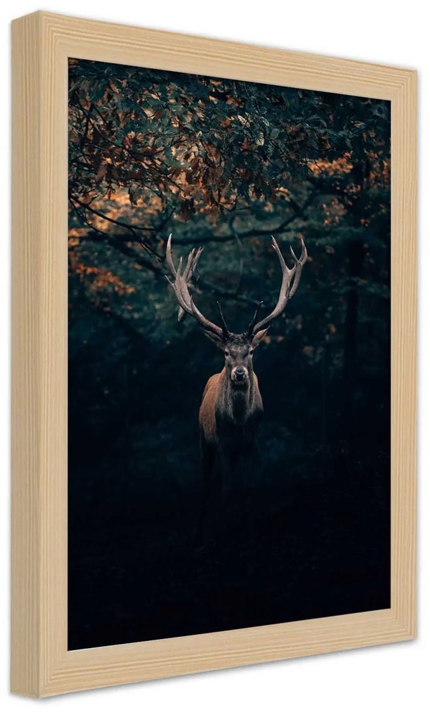 Gario Plagát Jeleň v kríkoch Farba rámu: Bez rámu, Rozmery: 40 x 60 cm