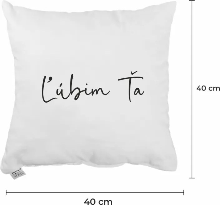 Dekoratívny vankúš Ľúbim ťa 40x40 cm EMI