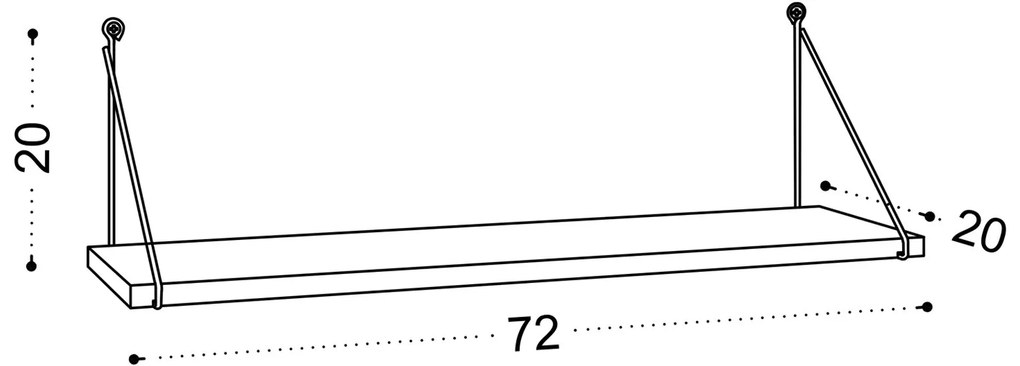Nástenná polica ARMONI III orech