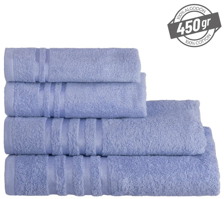 Modrý froté bavlnený uterák 50x100 cm Simple – Casa Selección