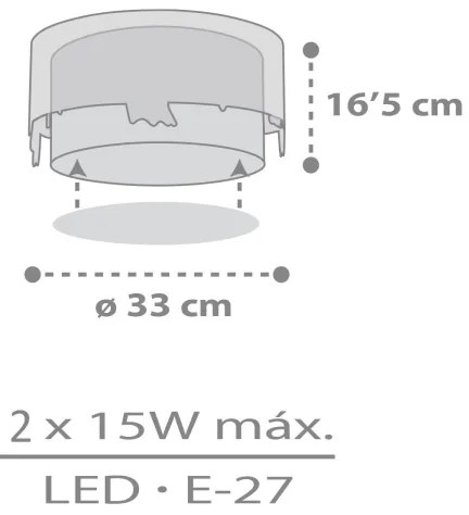 Dalber 61276 - Detské stropné svietidlo LOVING DEER 2xE27/15W/230V