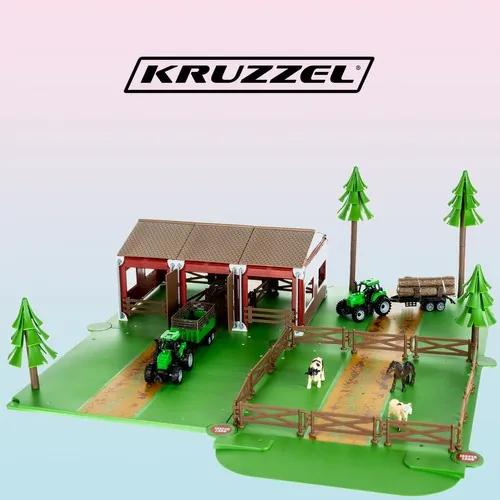Kruzzel 22404 Farma so zvieratami + 2 farmárske vozidlá