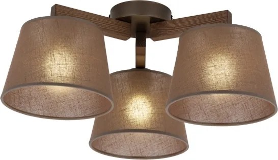 BRILAGI - LED Prisadený luster LATTE 3xE27/15W/230V borovica/hnedá