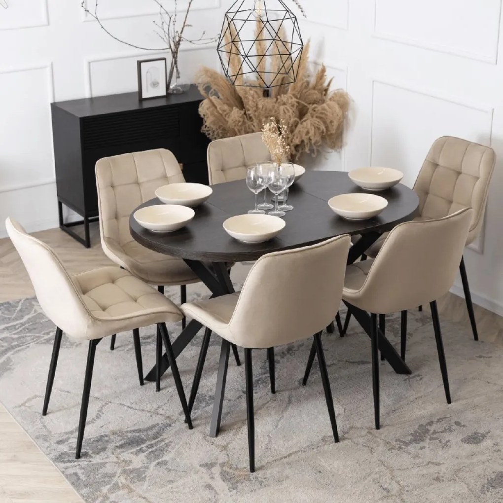 PROXIMA.store - Okrúhly rozkladací stôl DORIAN FARBA: biela, FARBA NÔH: biela