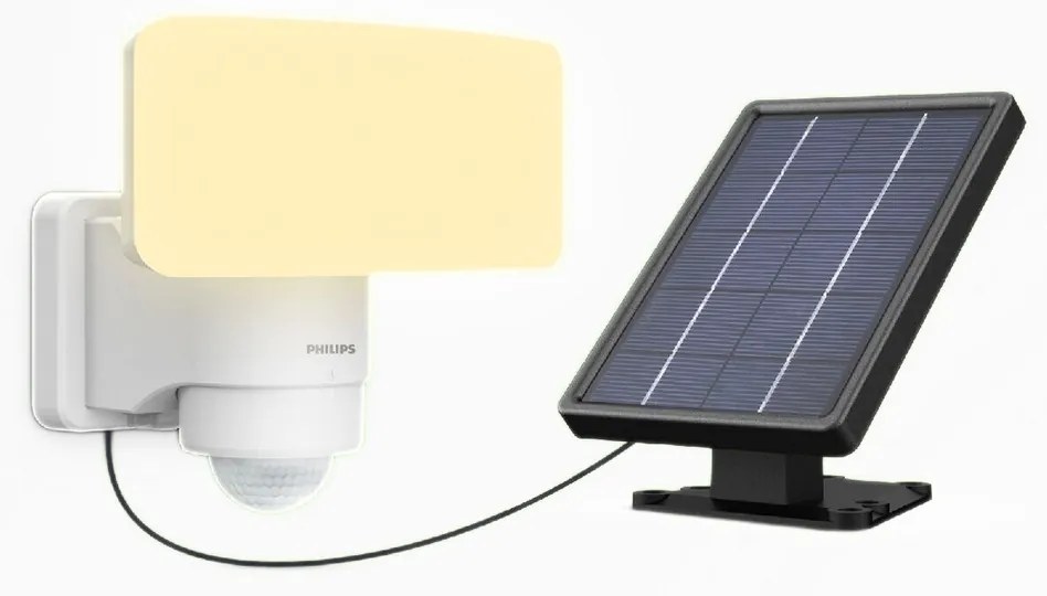 Philips Tylus UltraEfficient Security solárny LEDreflektor, senzor, biela, 6 W, 1000/50 lm, 5000 K