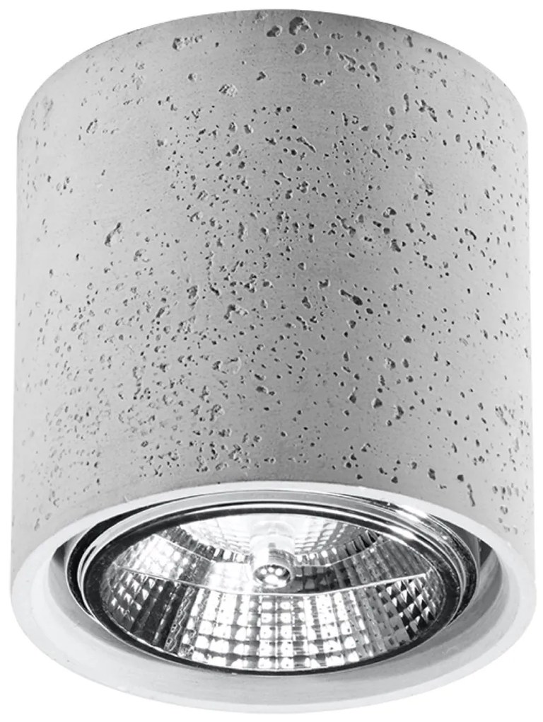 Stropné svietidlo Cullo, 1x betónové tienidlo