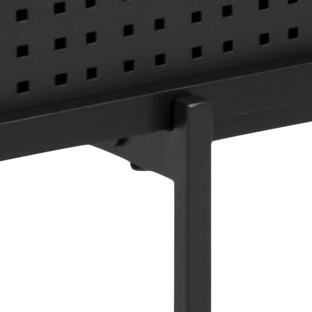 Čierny TV stolík v dekore jaseňa 140x45 cm Angus – Actona