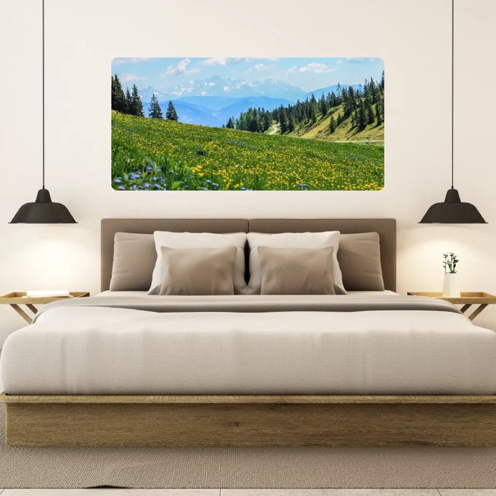 PIPPER. Samolepiaca textilná tapeta - Horská lúka