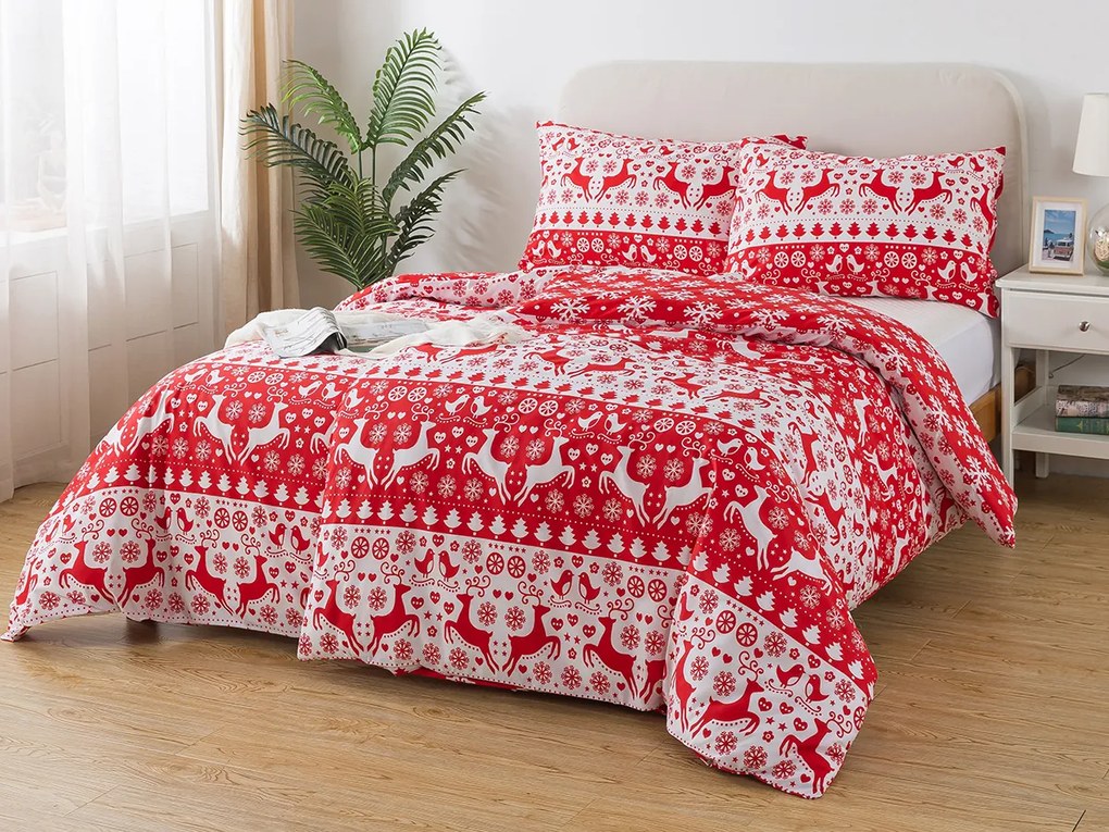 XPOSE® Predĺžené flanelové obliečky MERRY CHRISTMAS DUO