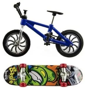 Skateboard prstový s bicyklom, plast, 10 cm