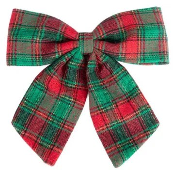 Vianočná dekorácia BOWE mašľa, károvaná 711091