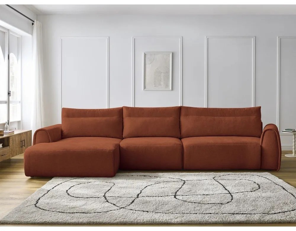 Oranžová rohová pohovka Aden – Bobochic Paris