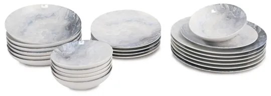 Jedálna súprava 24 ks hnedá/porcelán