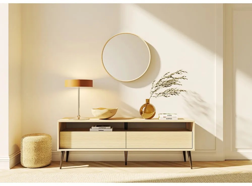 TV stolík v dekore duba v prírodnej farbe 150x54 cm Lake – TemaHome