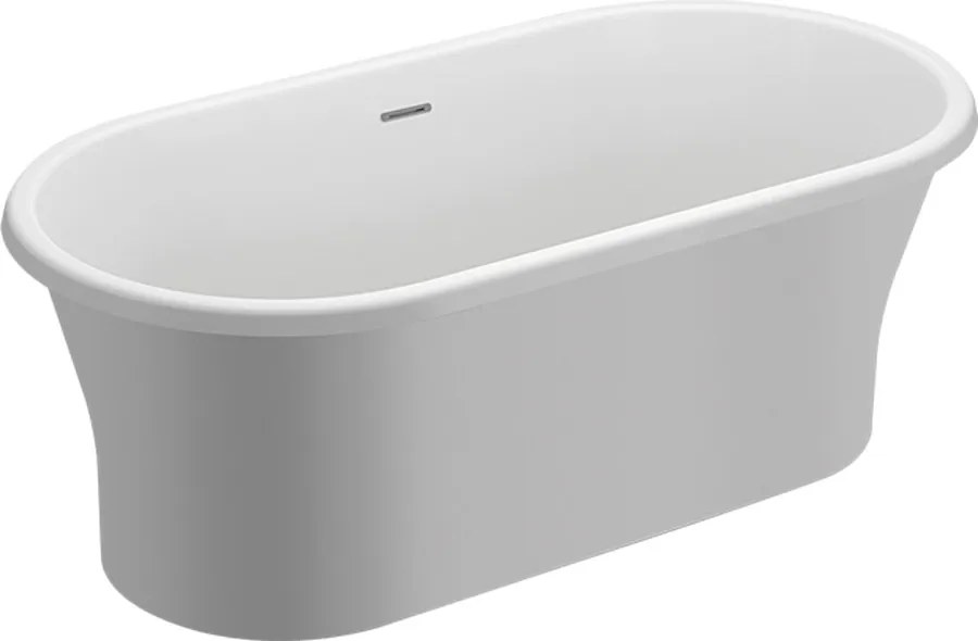 Polimat Akrylátová voľne stojaca vaňa Amona New 150x75 POLIMAT-Rozmery: 150x75, POLIMAT-Farba vane: Biela / granat