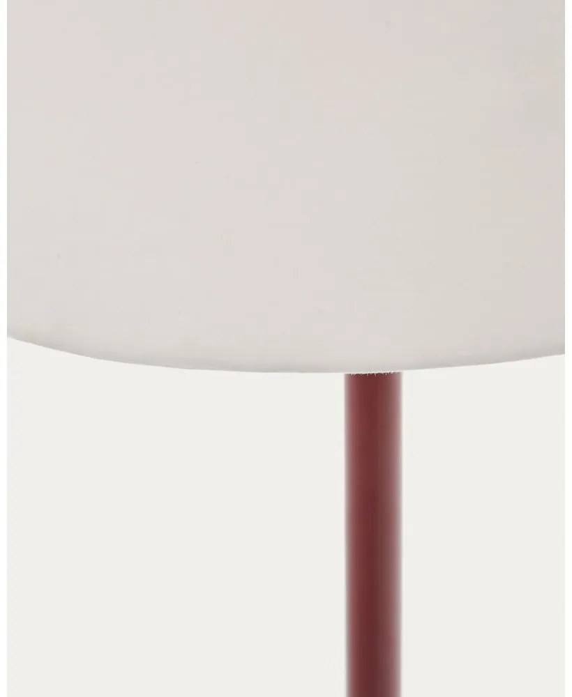 Stojacia lampa v terakotovej farbe s textilným tienidlom (výška 153 cm) Navat – Kave Home