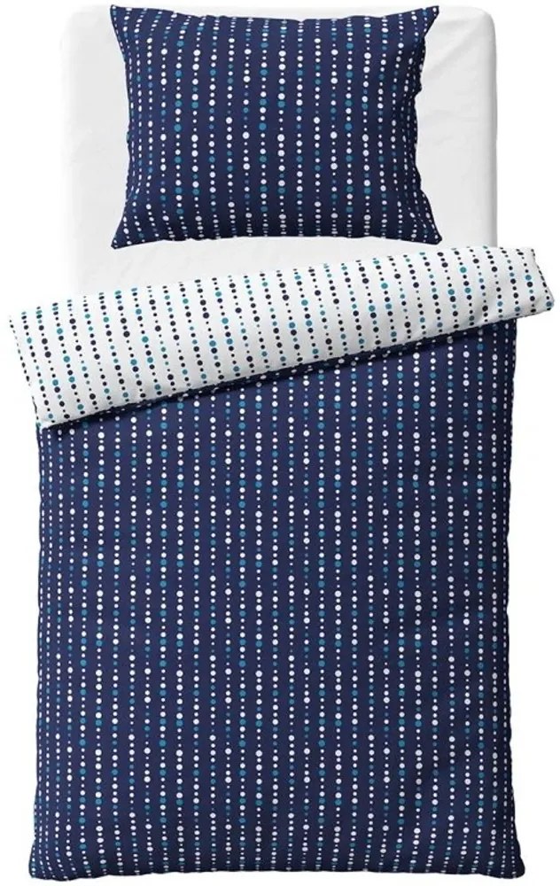 Flanelové posteľné obliečky Ľadové bodky - 70x90 cm + 140x200 cm