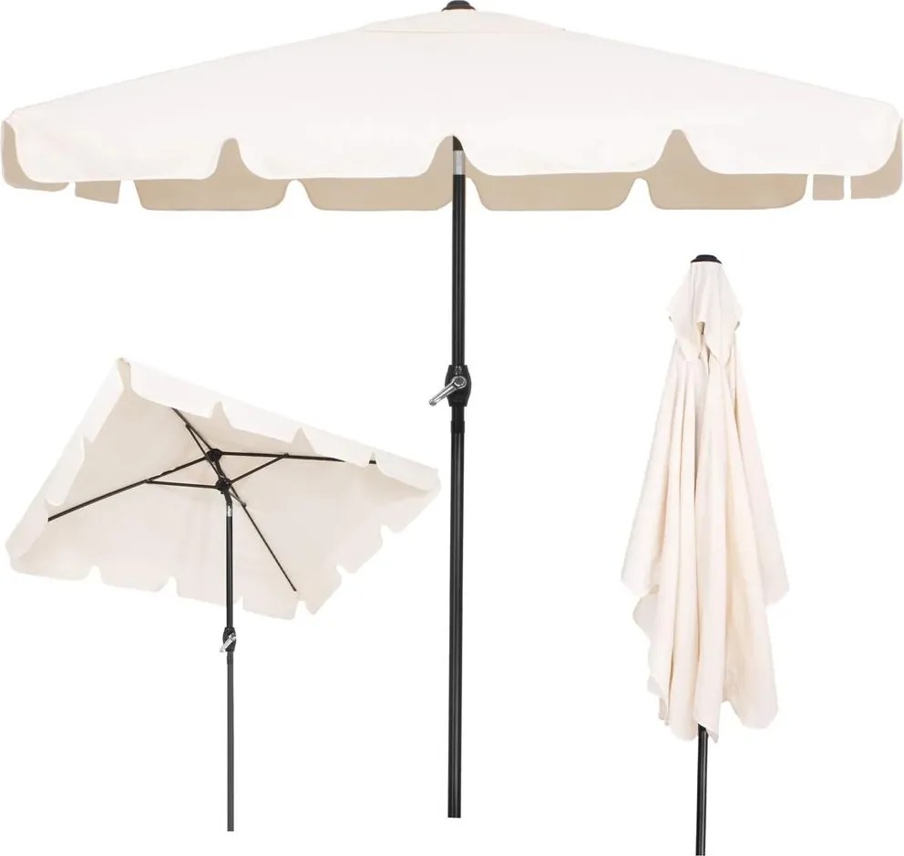 Záhradný slnečník 200 X 130 cm SPRINGOS GU0039 - ecru