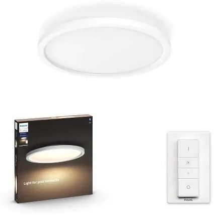 PHILIPS HUE Stropný LED šikovný stmievateľný panel HUE AURELLE s vypínačom, 21W, teplá biela-studená biela, okrú