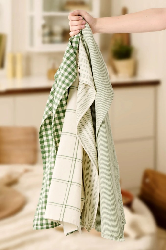 Ib Laursen Utierka Emil Natural/Green Stripes