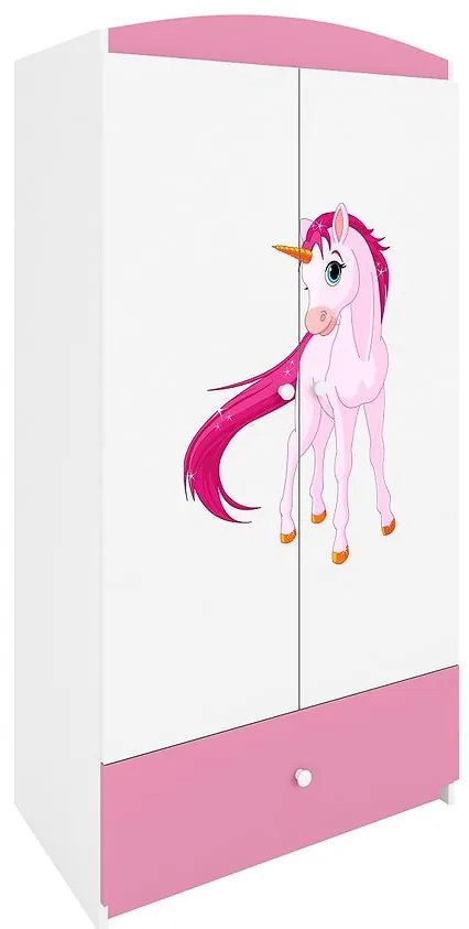 Skriňa Babydreams Ružová – Jednorožec