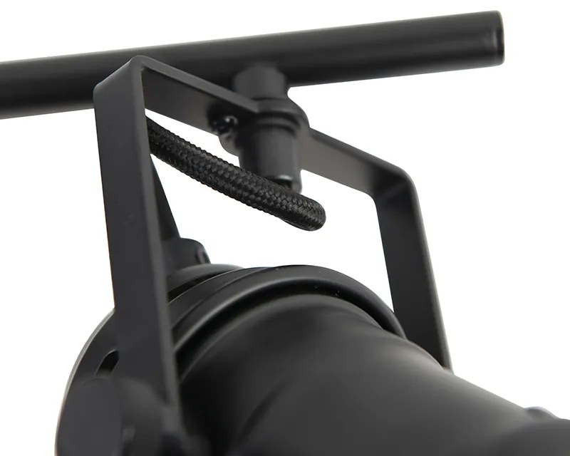 Priemyselné bodové svetlo čierne 2-žiarovkové s klapkami - Movie