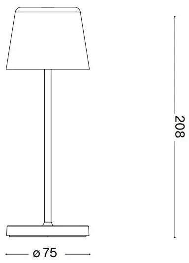 Ideal Lux - LED stmievateľná dotyková stolná lampa CUTE LED/2,5W/3,7V IP65 hnedá