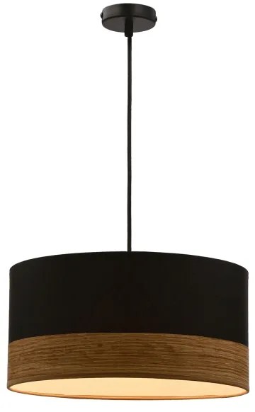 Luster na lanku PORTO 1xE27/60W/230V čierna/hnedá