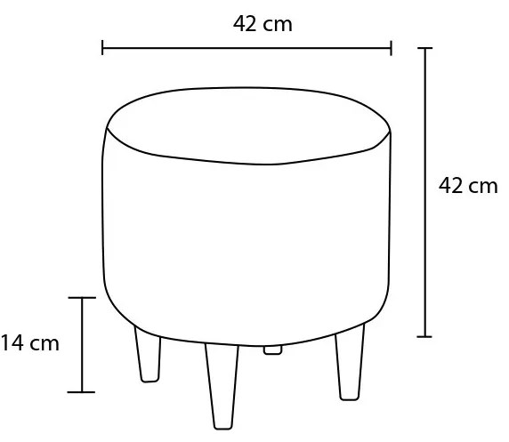 Taburet FINDIK GABBANA sivý
